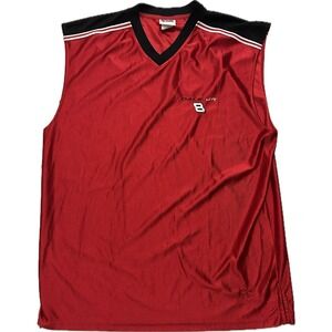 Men's Dale Earnhardt Jr 8 NASCAR Chase Auths Glossy Red Sleeveless Shirt Size XL
